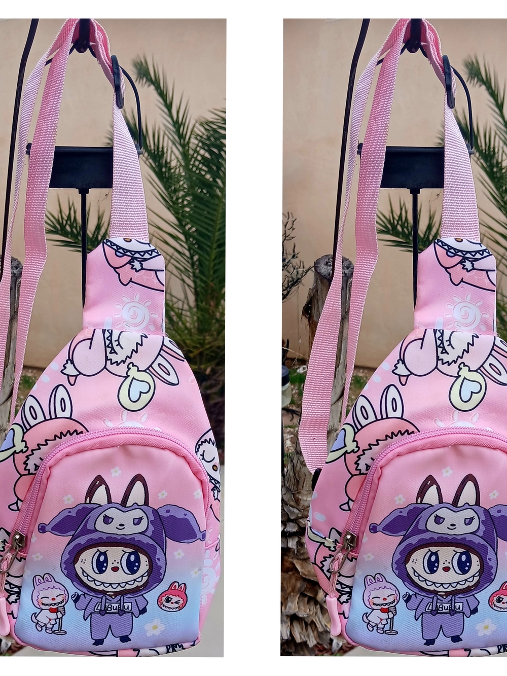 Kids Pink Character Sling Bag - Cute La Bubu Design